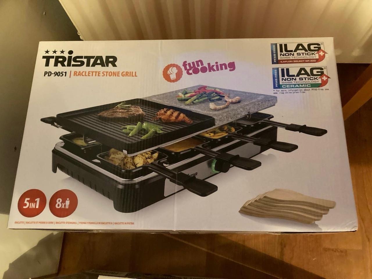 1 Tristar (nieuw) 1 Princess raclette/ gourmet/stone grill (gebruikt)