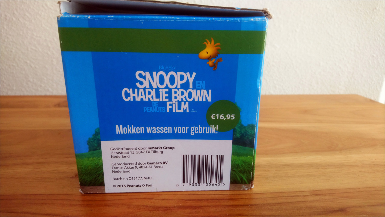 Set v 2 Snoopy en Charlie Brown mokken - NIEUW