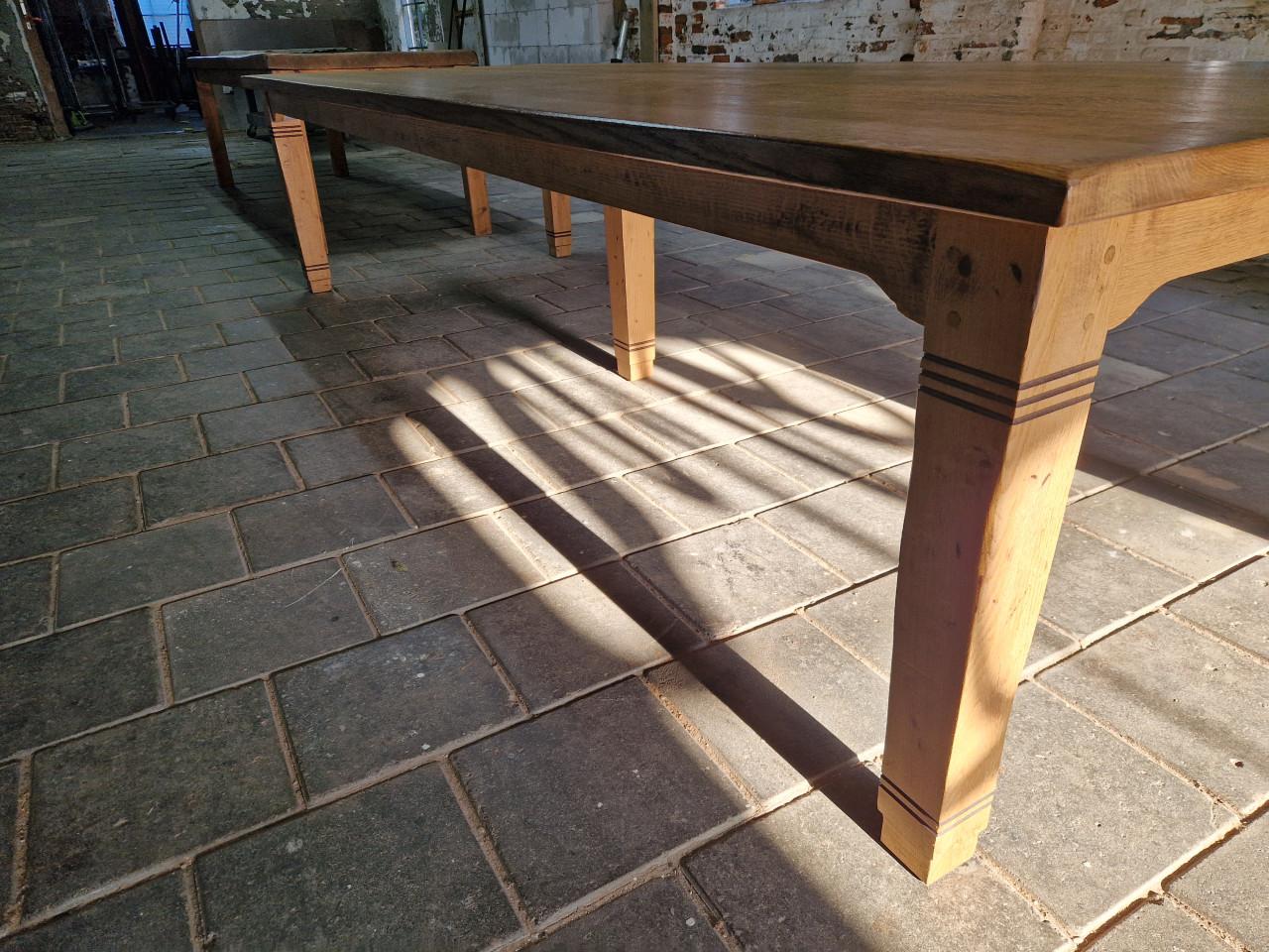 Grote boerentafel-familietafel-chateautafel 330 cm