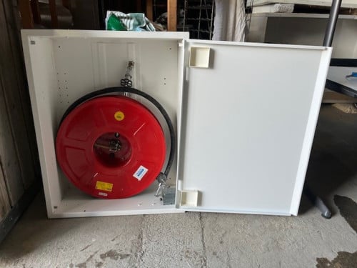 Te koop Brandslaghaspel met stalen kast