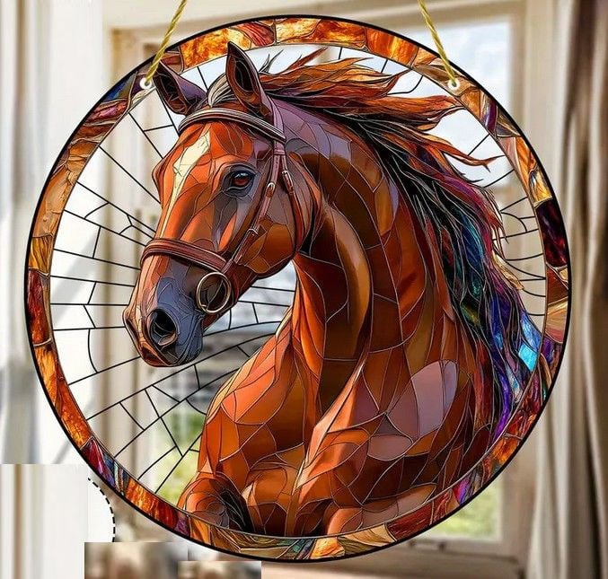 Raamhanger paard ( kleurrijk effect )