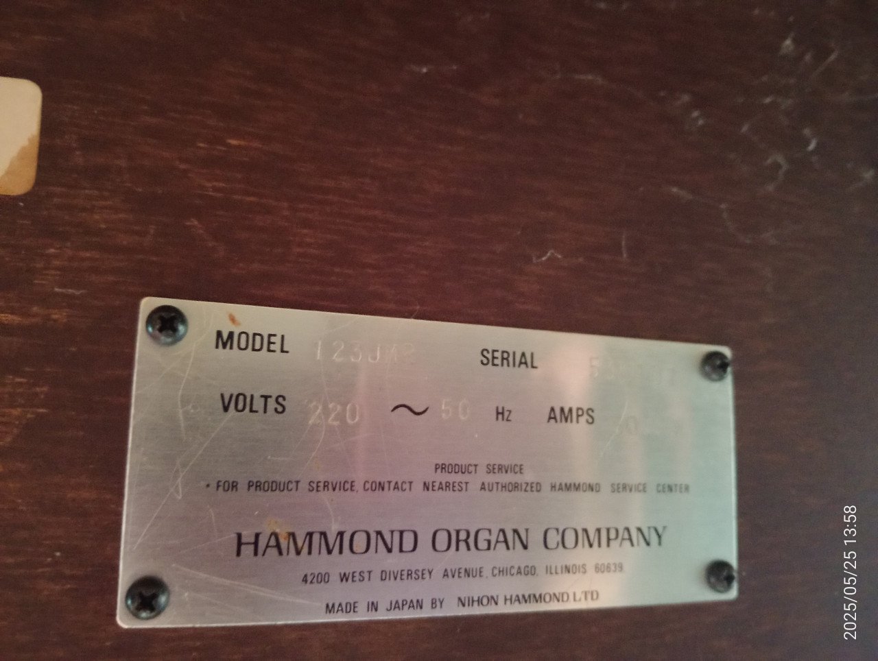 Hammond 123JMR transistororgel