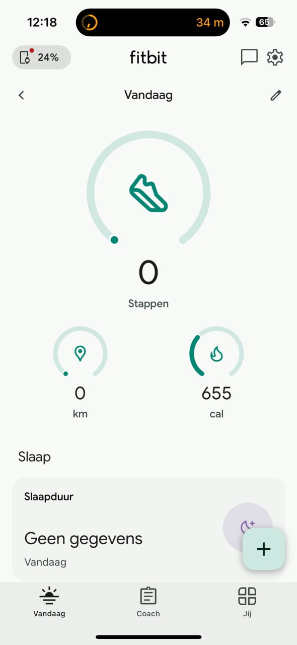 Fitbit Versa met grijs bandje