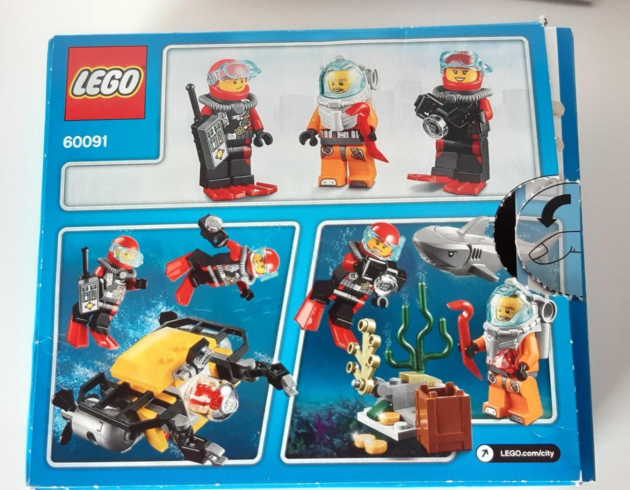 LEGO City 60091: Diepzee Starter Set,3 minifiguren + haai, boekje  + doos