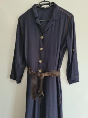 Donker blauwe jumpsuit / overall van Garcia  Maat M