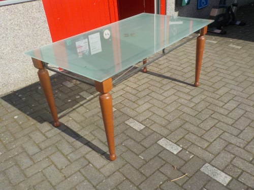 Glazen eettafel 180 x 90 cm in zeer goede staat