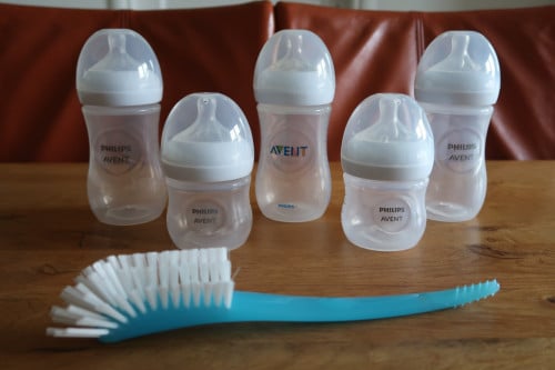 Philips Avent Natural Starter set transparant 3 X 260 ML 2 X 125 ML+borstel