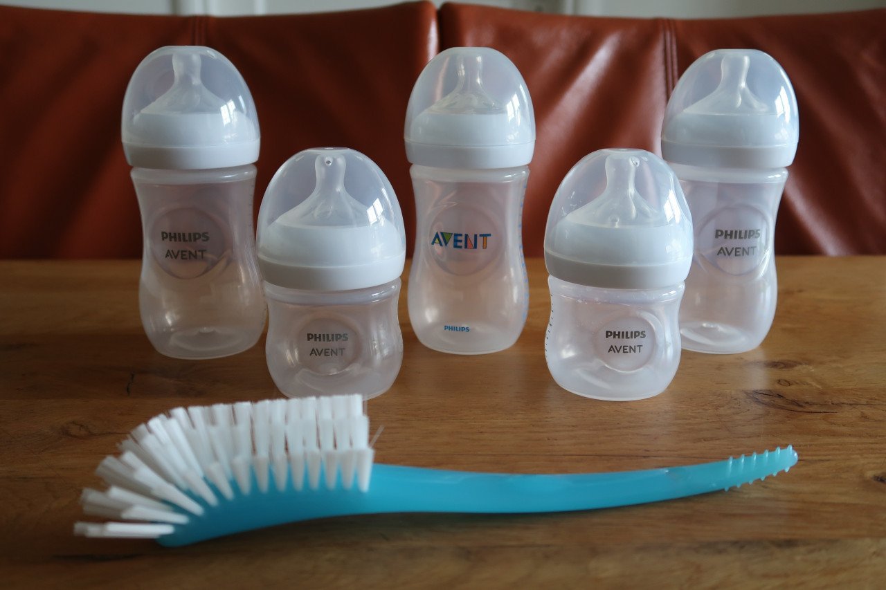 Philips Avent Natural Starter set transparant 3 X 260 ML 2 X 125 ML+borstel