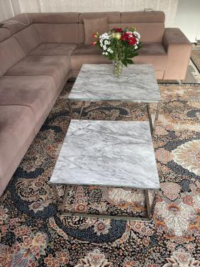 Set van 2 glazen salontafels