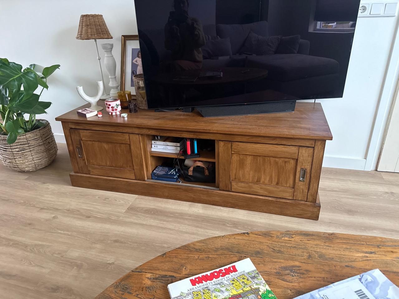 Massief houte tv meubel