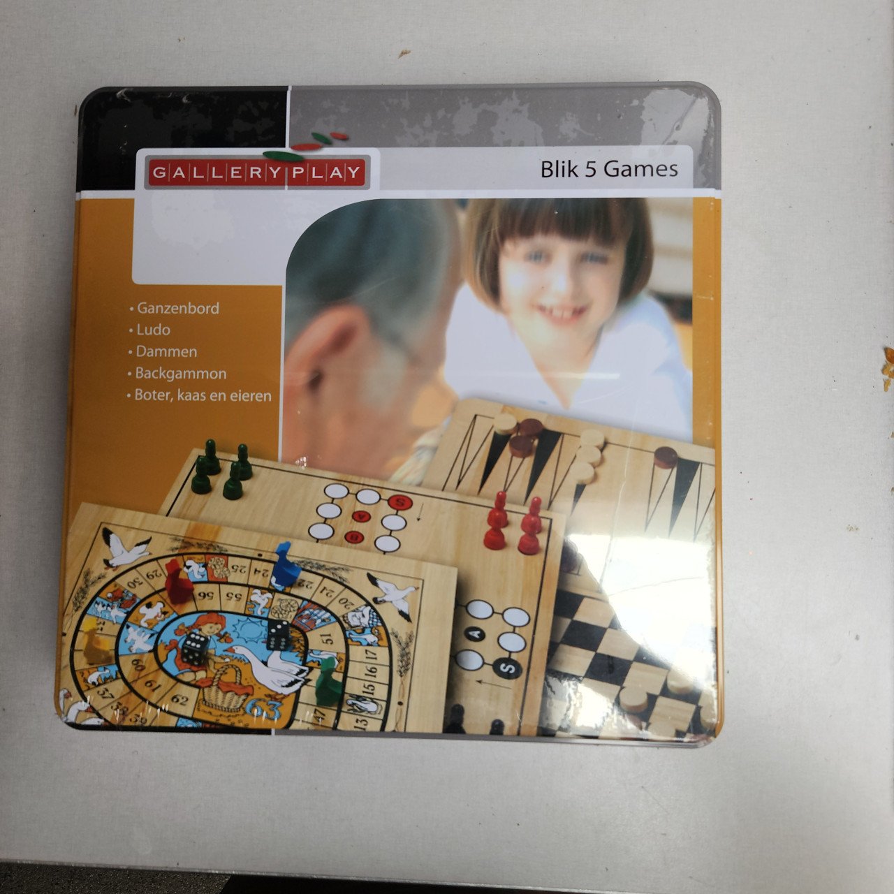 Ganzenbord, ludo, Dammen, Backgammon, boter kaas en eieren
