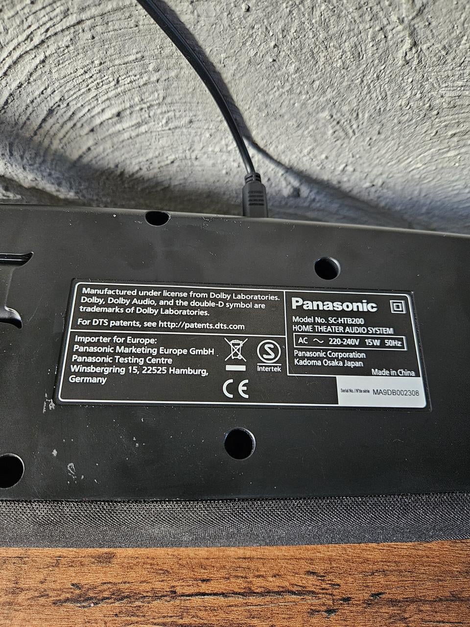 Panasonic SC-HTB200 Soundbar met afstandsbediening