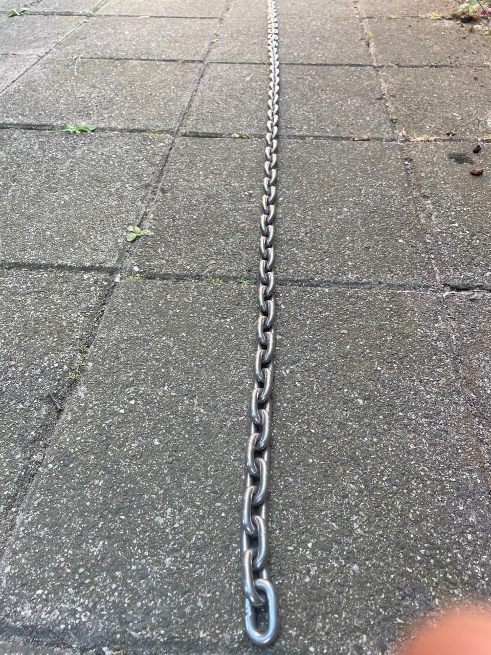RVS ketting 6 meter lang