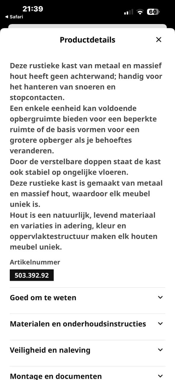 Tjallbo stellingkasten Ikea
