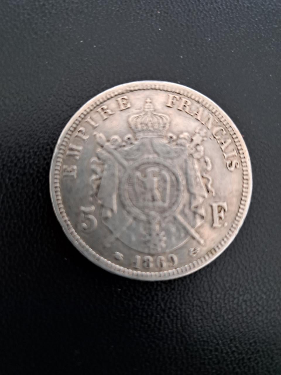 5 franc napoleon 1869 zilver