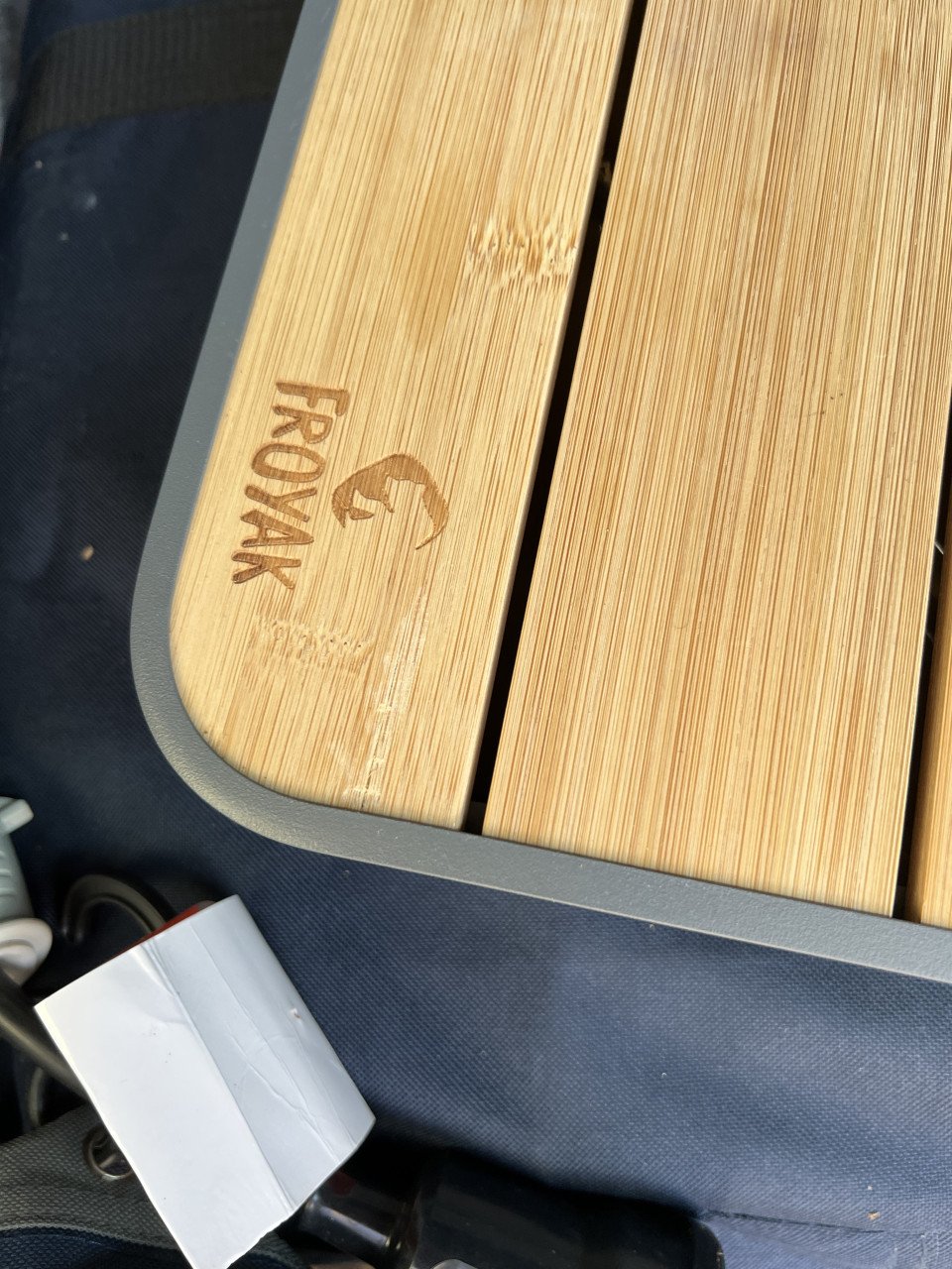 Froyak campingtafel 75 x 55 x 70 cm. Aluminium, Bamboe