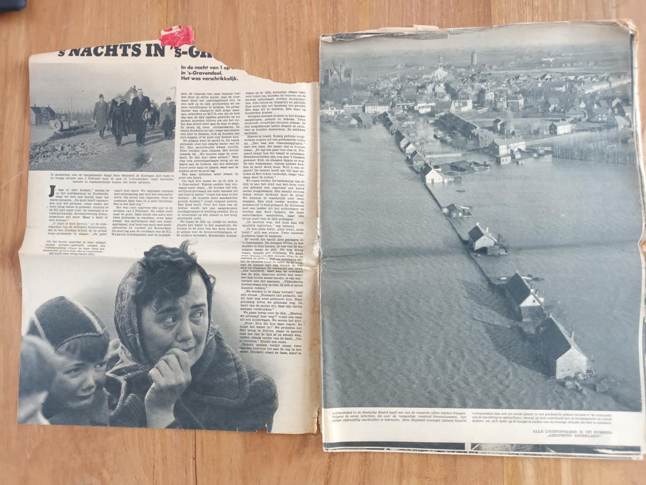 Panorama's, 2 stuks 1953 Watersnoodramp Zeeland