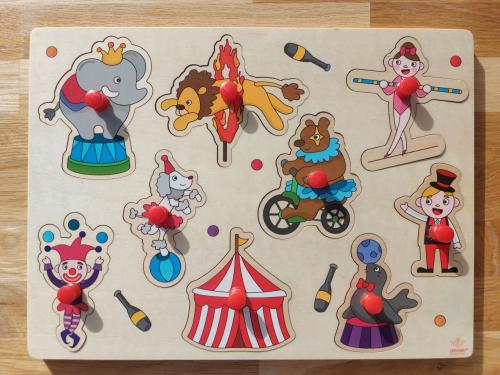 Houten puzzel circus