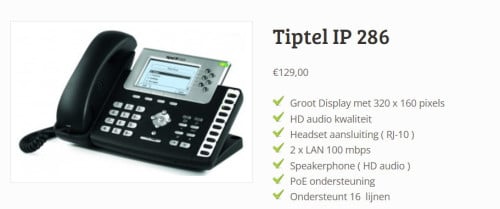 Tiptel 286 IP telefoon