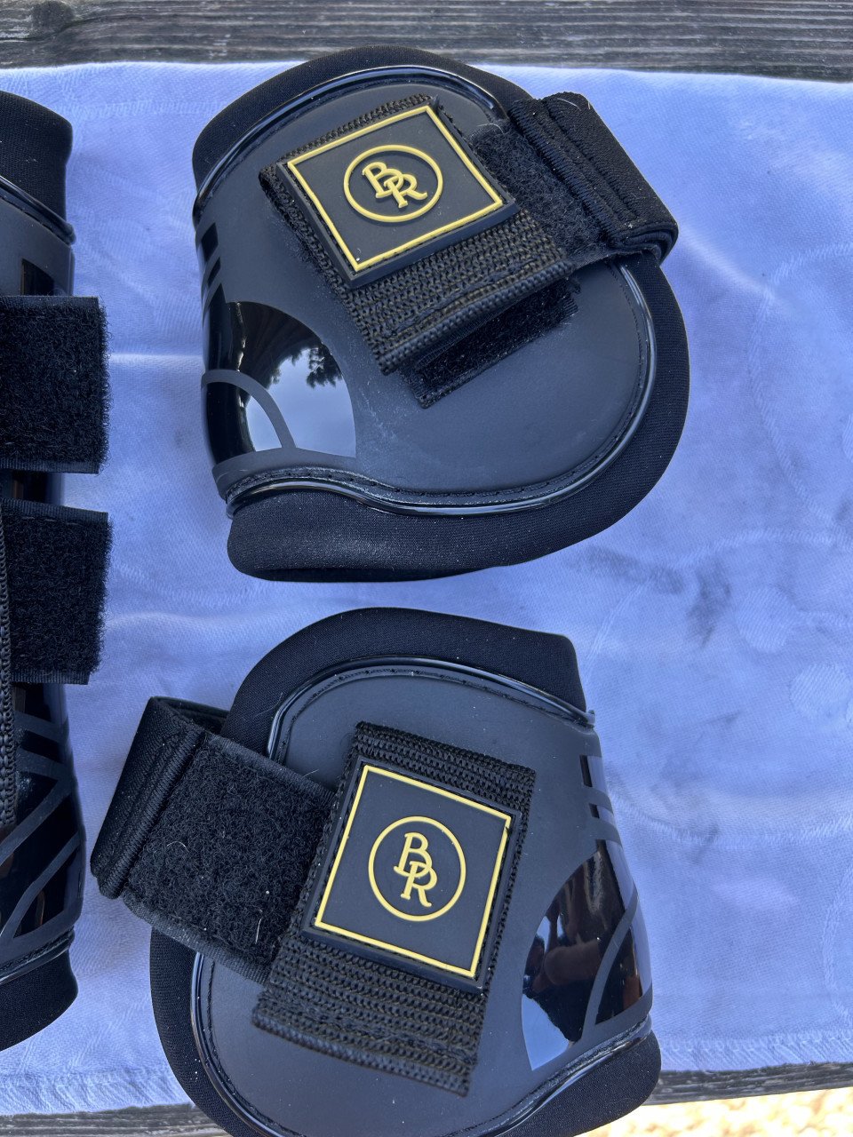 Nieuwe BR peesbeschermersset Pro tech zwart, pony