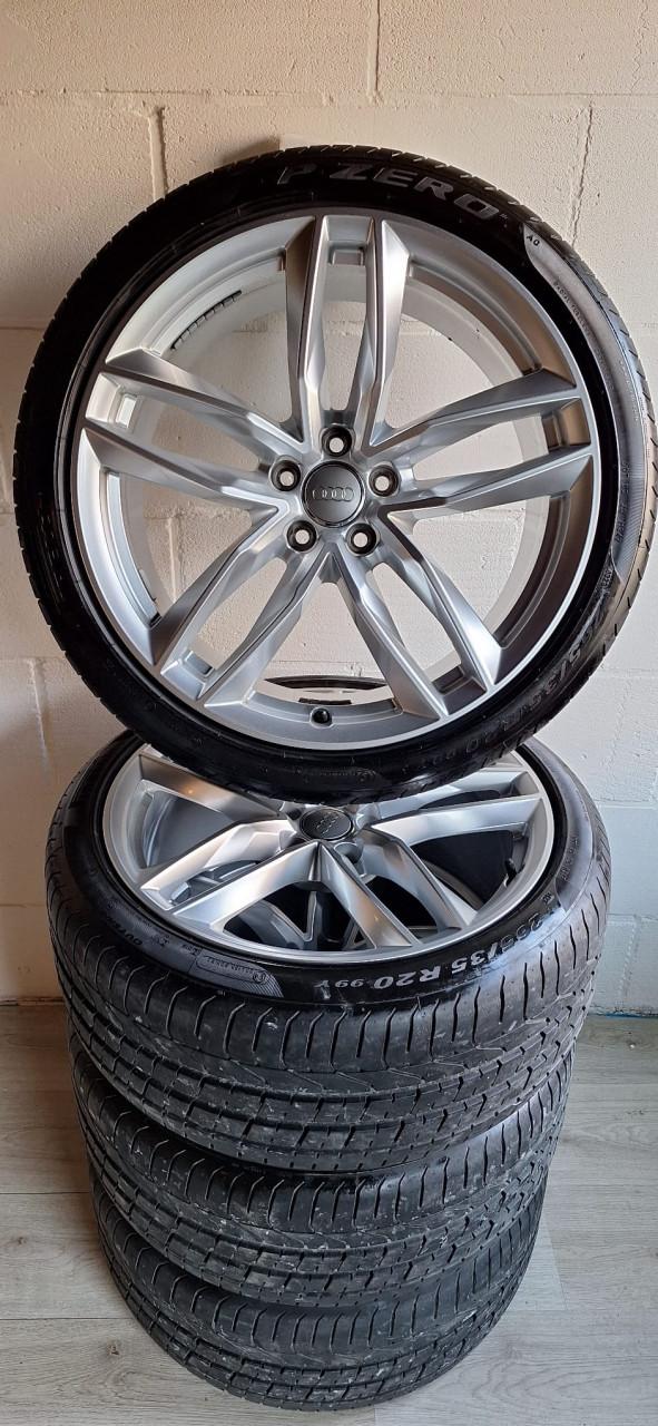 Originele Audi A6 S6 C7 20'' velgen + 7mm banden 4G9601025N