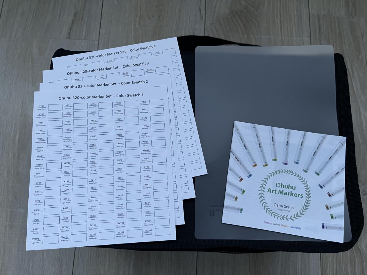 Ohuhu markerset 320 stuks (chisel & fine) - NIEUWE STAAT