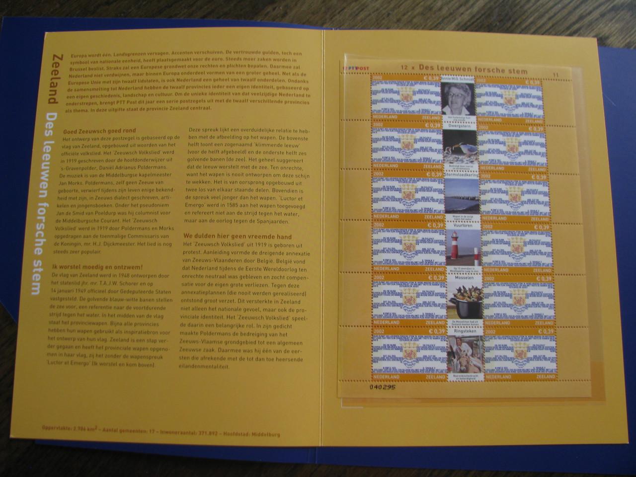 Postzegels van alle provincies.