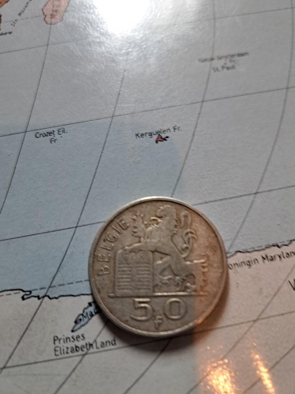 50 franc belgie zilver