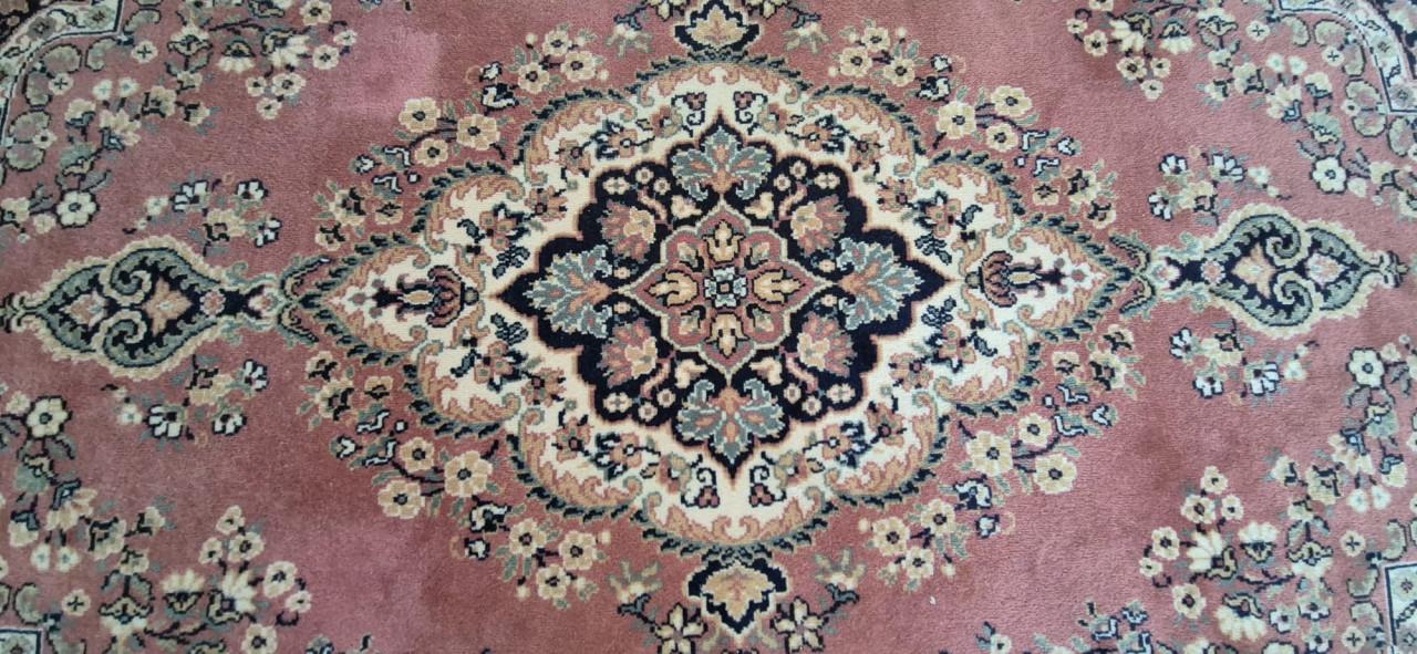 Vintage vloerkleed oudroze