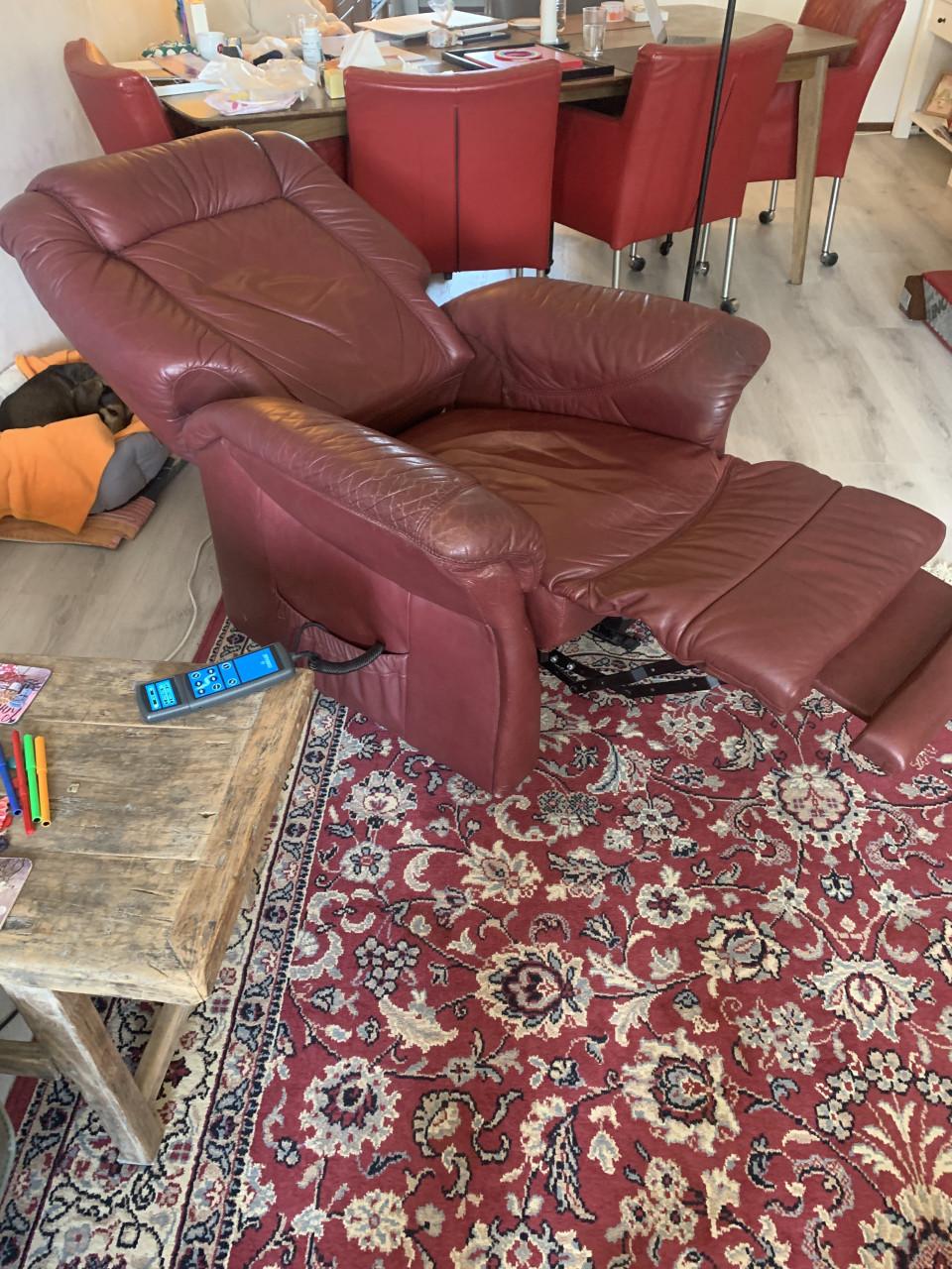 Sta op stoel Bordeau leer