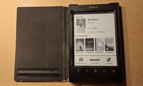 E reader Sony PRT1 incl. 445 recente boeken 4 en 5 sterren recensies