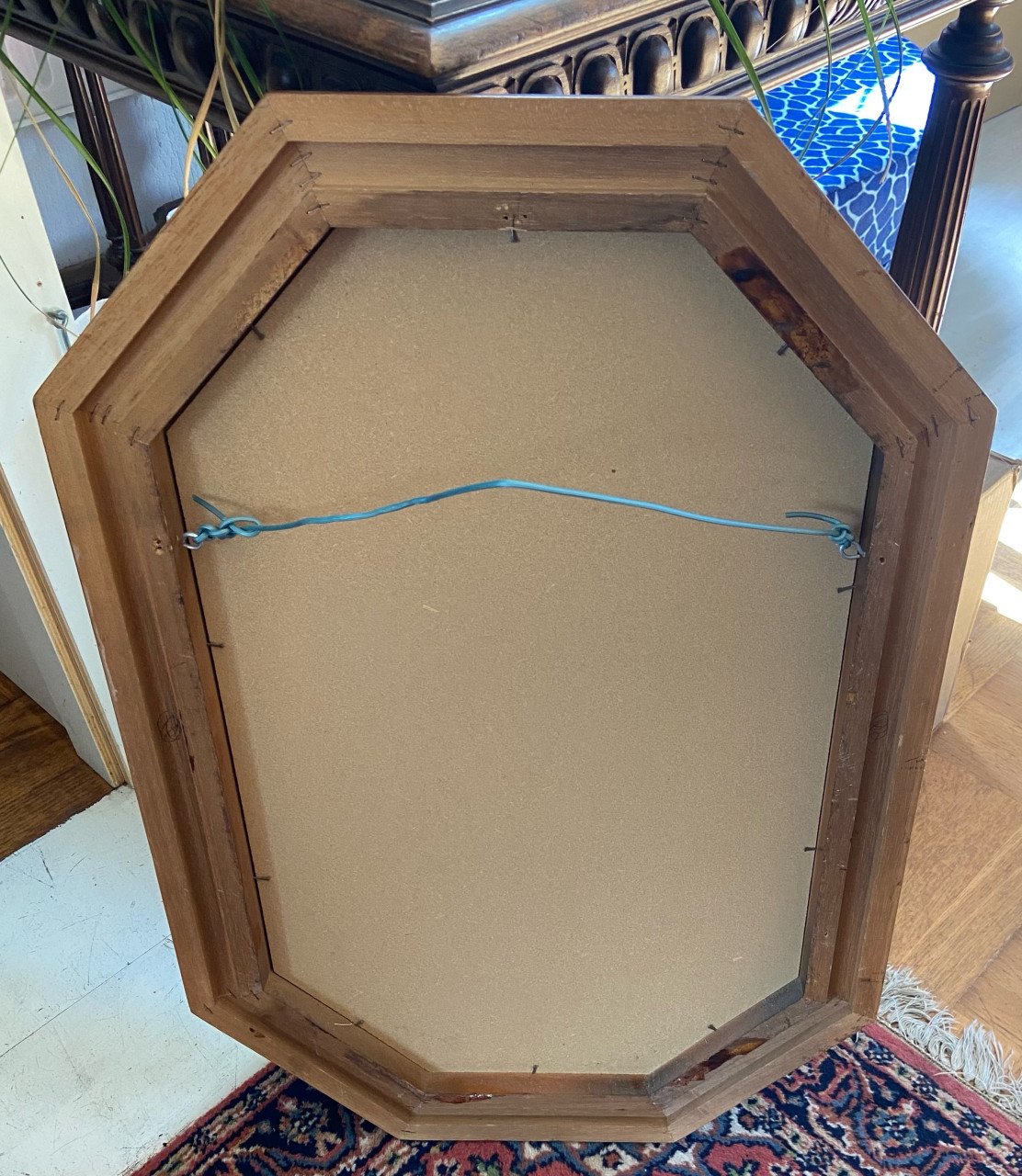 Spiegel (Antiek) met massieve houten lijst
