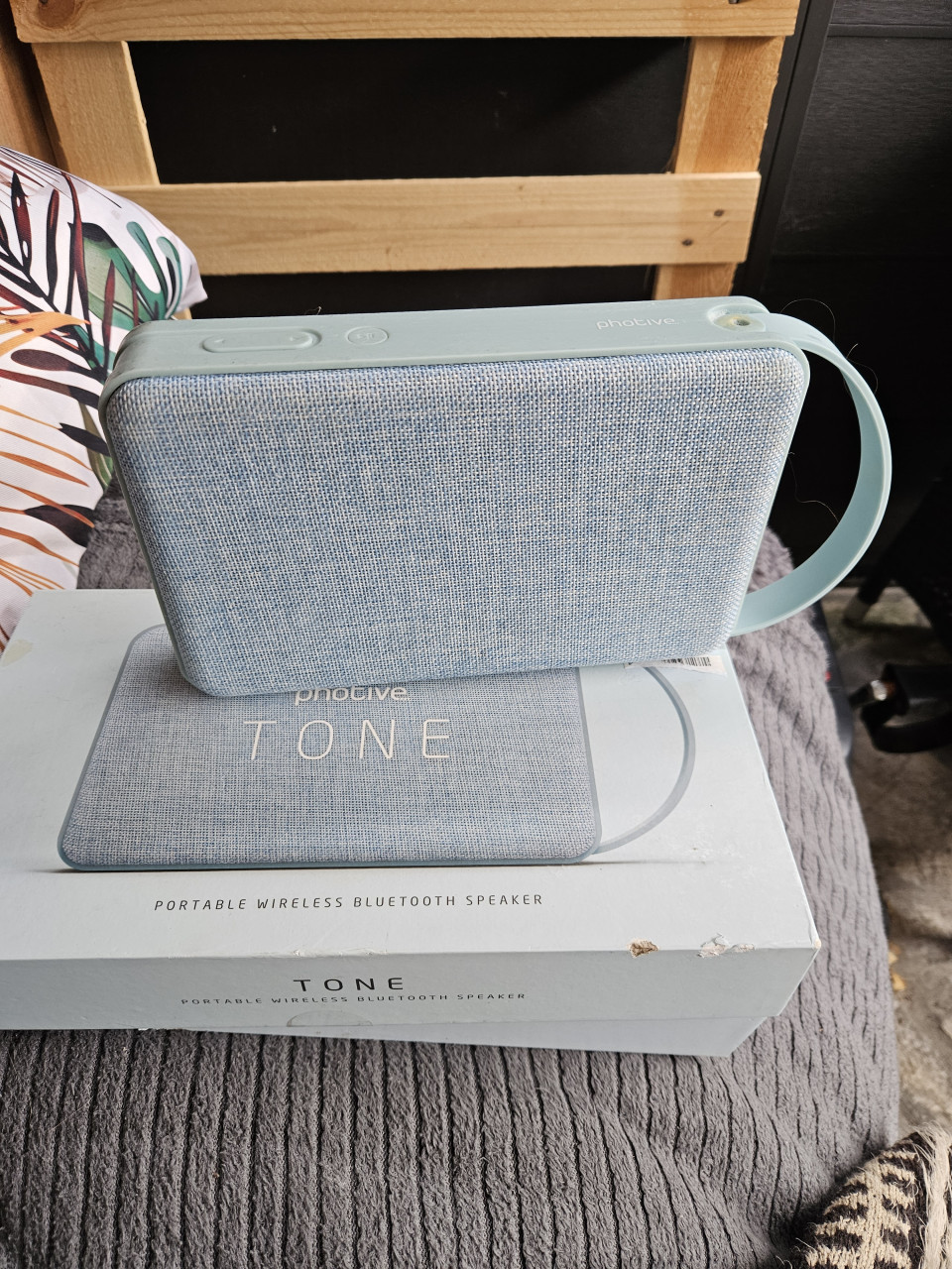 Leuke werkende draagbare licht blauwe bluetooth speaker