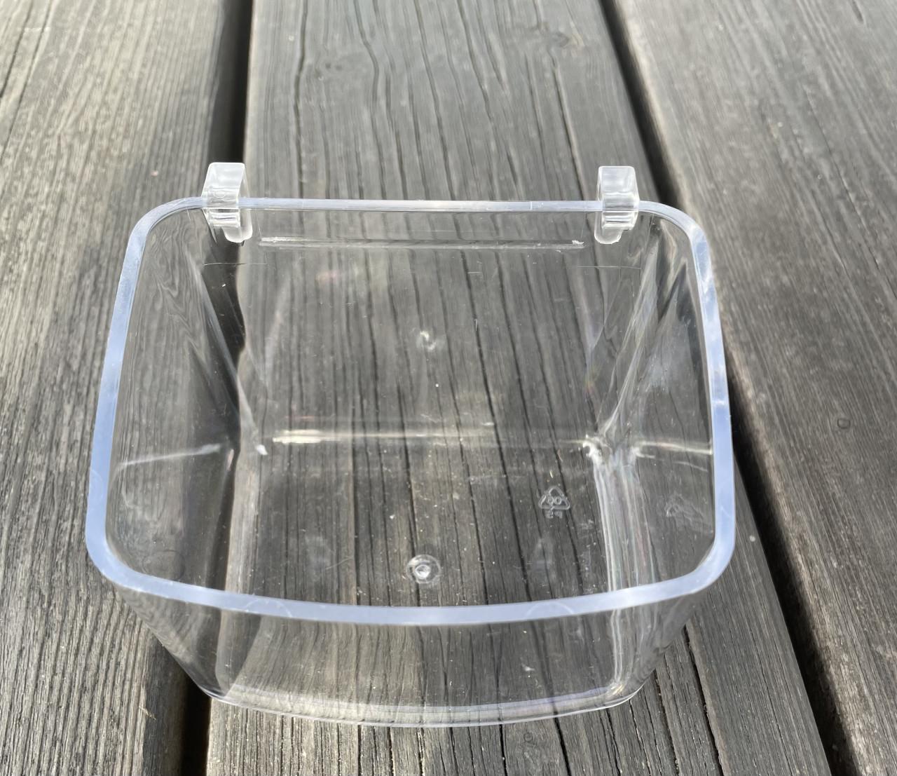 Vogel voeder bakjes transparant nieuw!