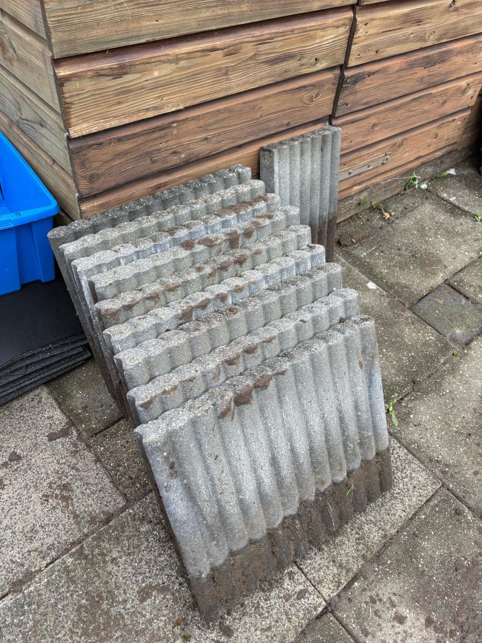 Betonnen borderrand / tuinborder / kantopsluiting