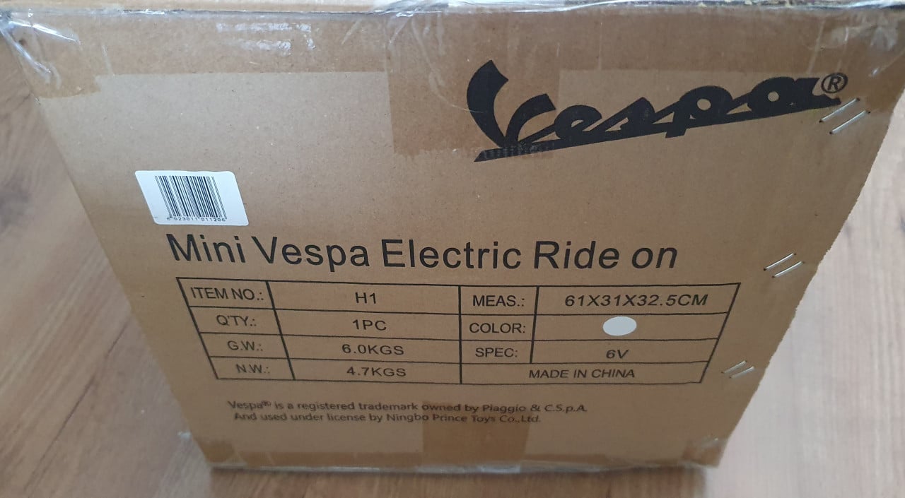 Mini Vespa Electric Ride-On!!!  NIEUW !!!!