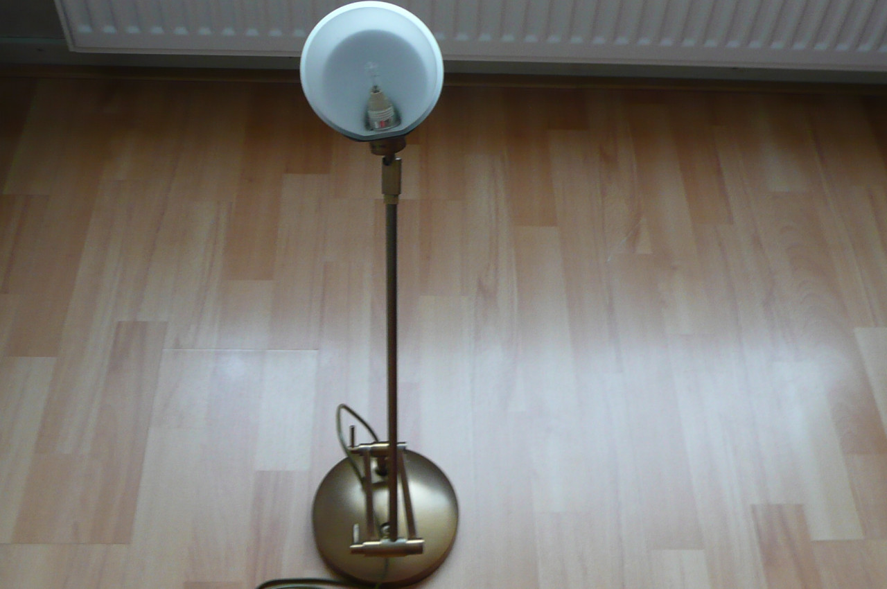 Te koop metalen halogeen lamp brons kleur type 1