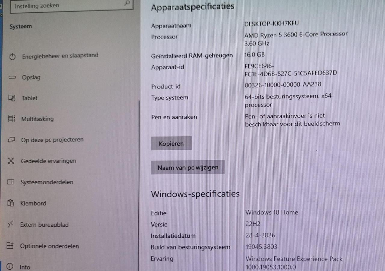 Snelle pc set Ryzen 5 3600, 16GB, SSD, monitor (plug & play)