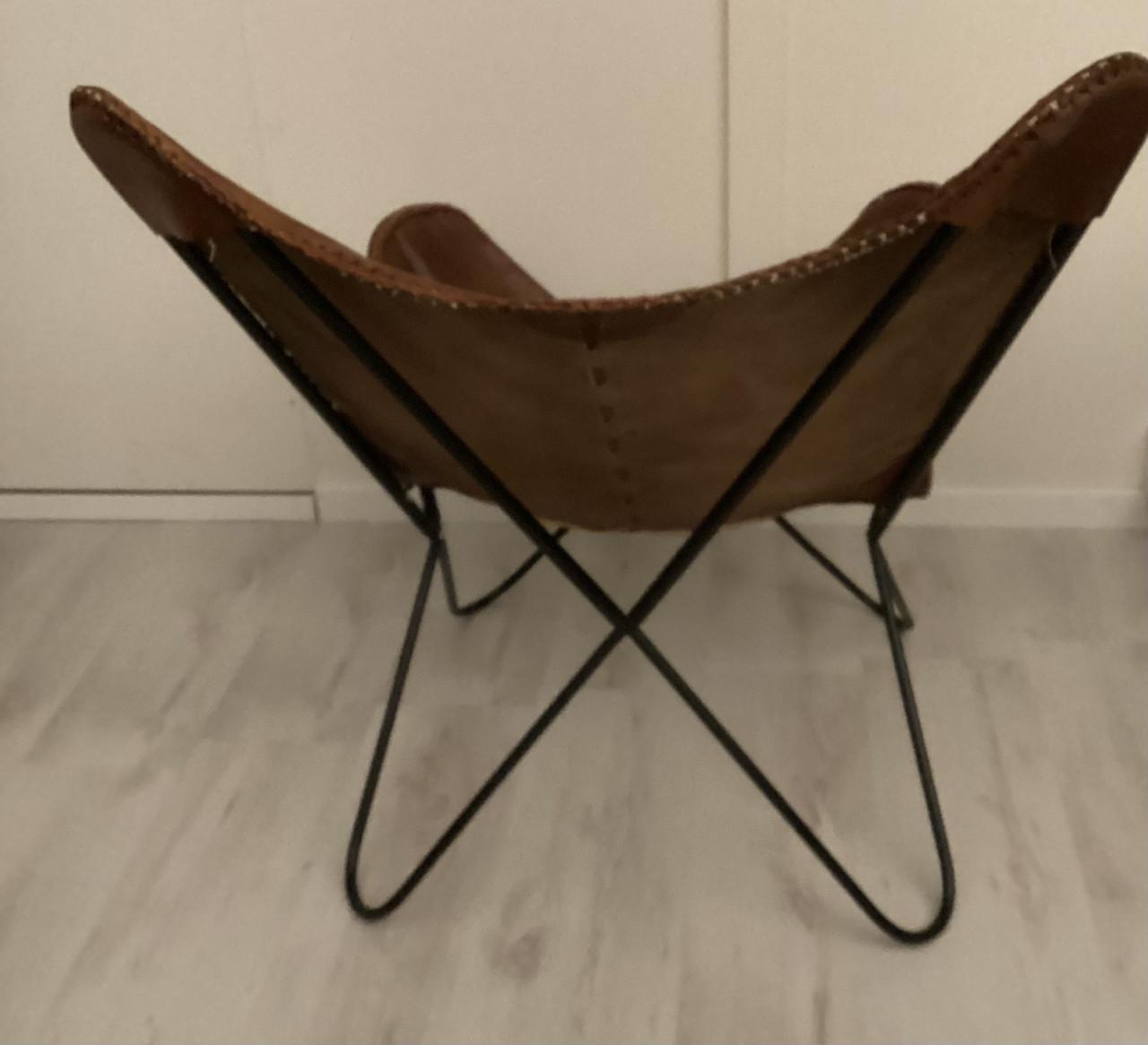 Lederen Vlinderstoel