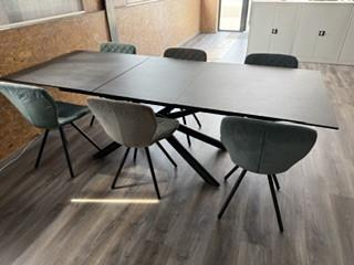 Set 6 Design stoelen | Stijlvol Ruitpatroon