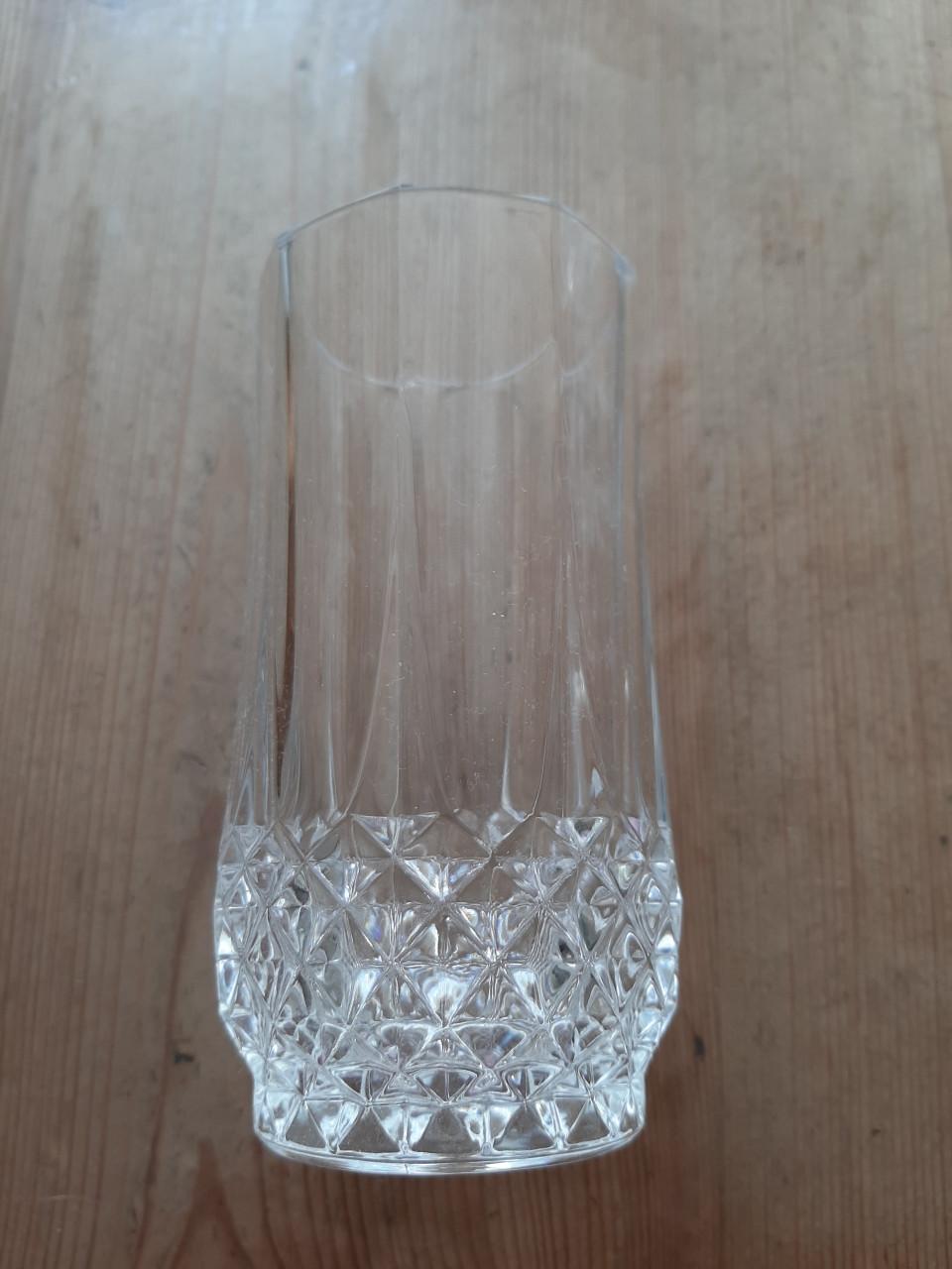 CRISTAL `D ARQUES , LONGCHAMP - 6 LIMONADE / WATER GLAZEN - ZWAAR KRISTAL