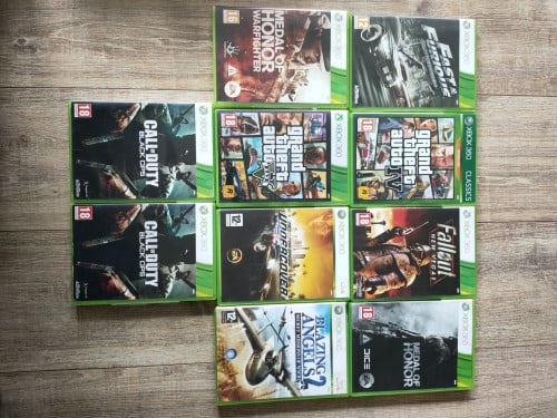 Xbox games, GTA 5, Call of Duty etc.