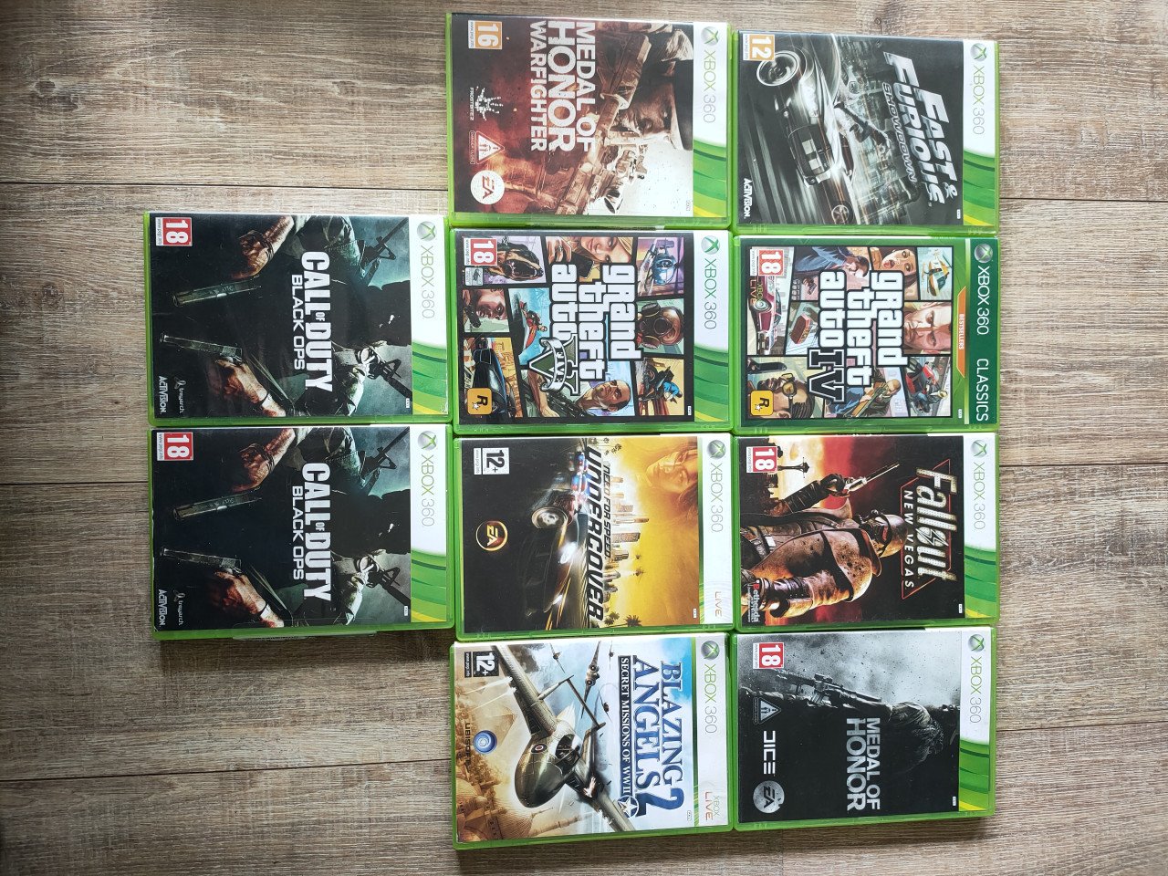 Xbox games, GTA 5, Call of Duty etc.