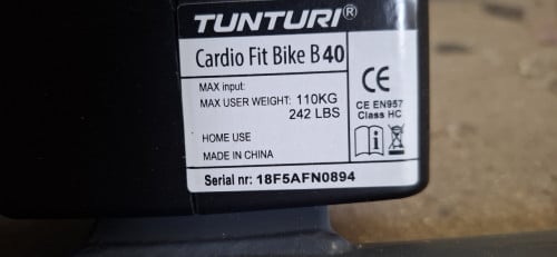 Hometrainer tunturi Cardio fit bike B40