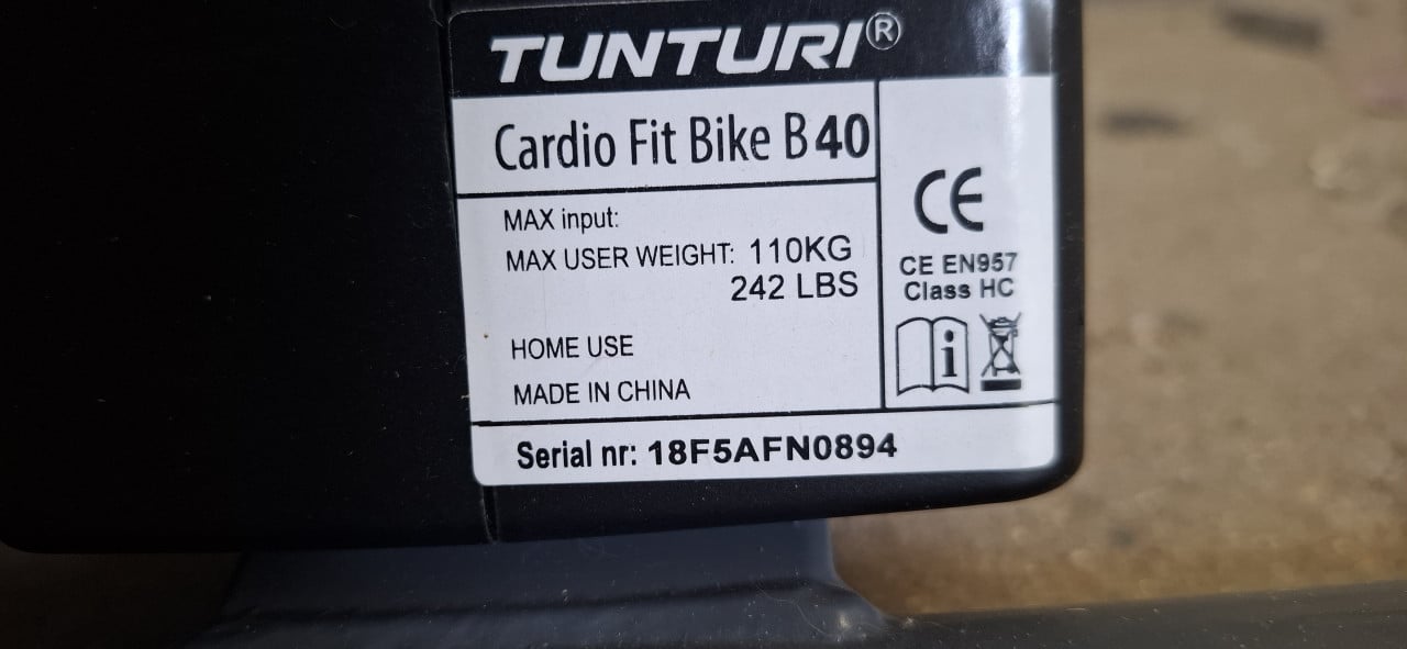 Hometrainer tunturi Cardio fit bike B40