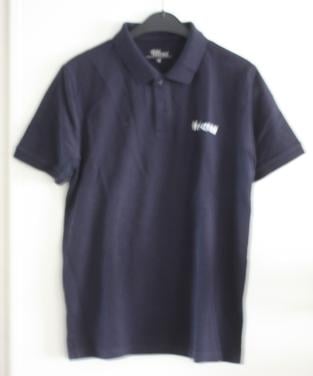 Blauw zwarte polo maat m