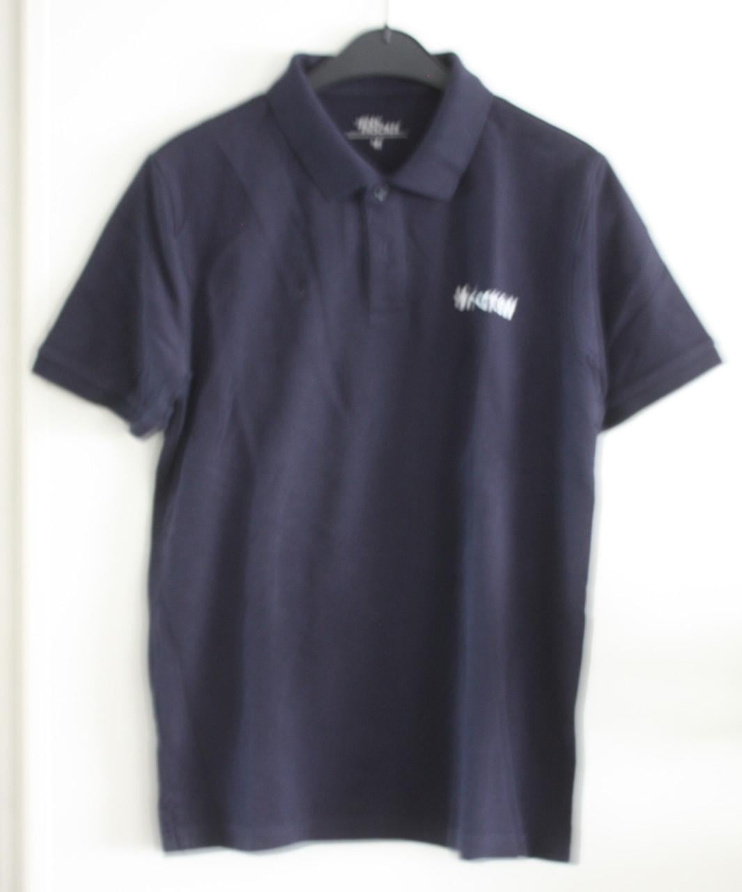 Blauw zwarte polo maat m