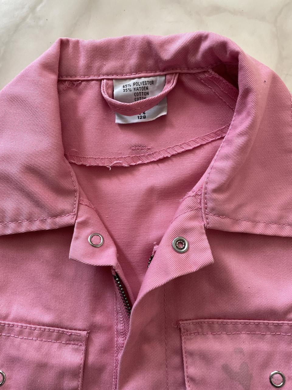 Roze overall maat 128