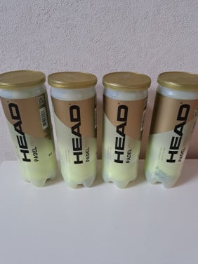 4 blikken met nieuwe paddel ballen Head pro S