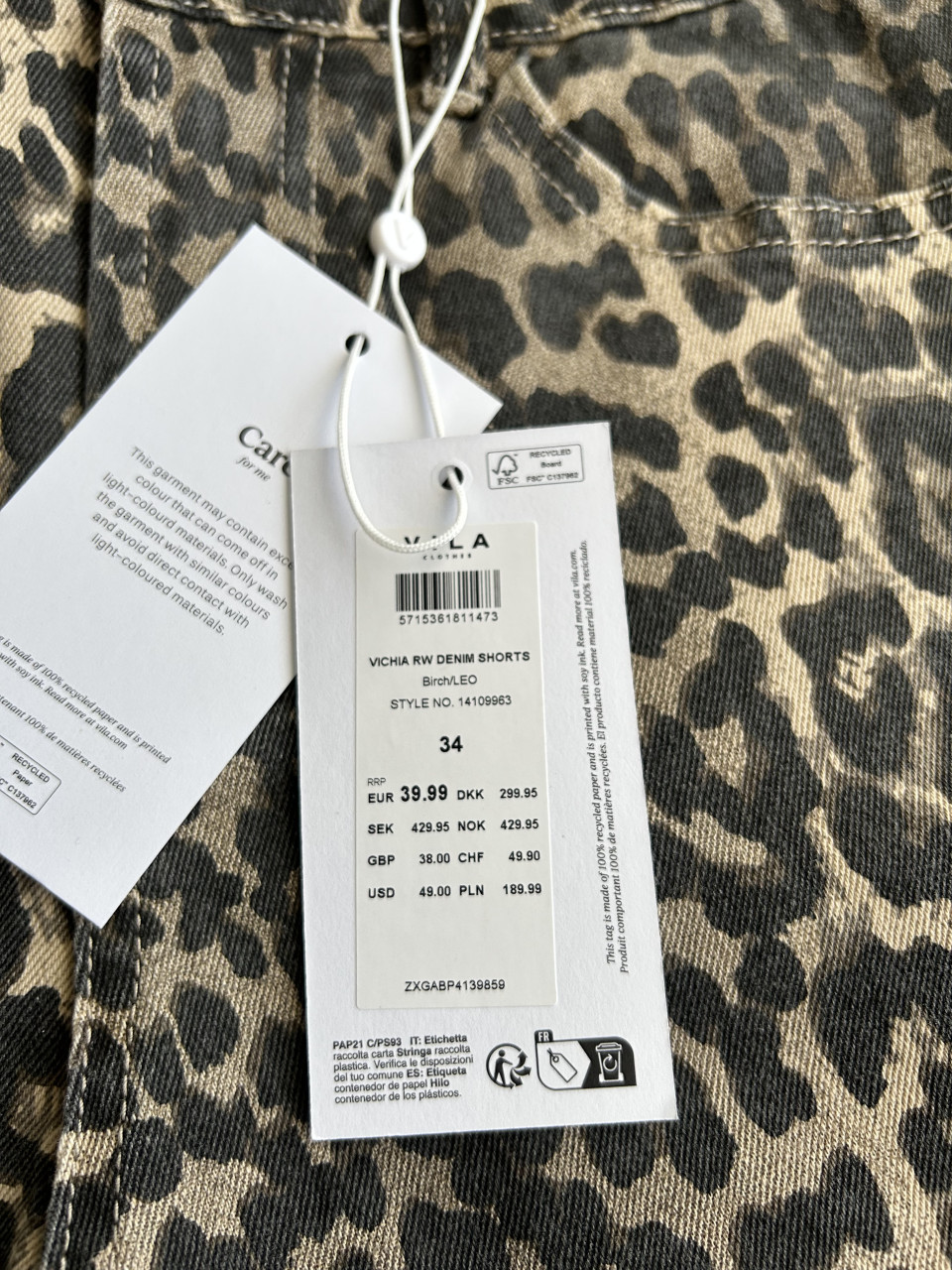 Vila Vichia shorts Style Leo mt 34